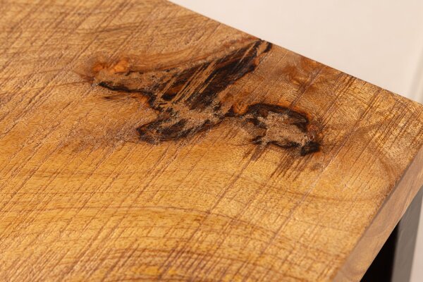 Table dappoint mangue bois métal 26 x 36 cm