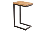 Table dappoint mangue bois métal 26 x 36 cm