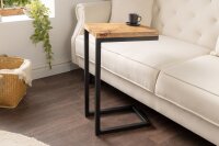 Table dappoint mangue bois métal 26 x 36 cm