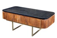 Table basse avec tiroir marbre mangue bois métal...
