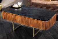 Table basse avec tiroir marbre mangue bois métal...