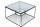 Table basse en verre trempé Fer en noir 60x60 cm fait main