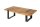 Table basse mangue bois métal 100 x 60 cm piètement traîneau