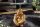 Table dappoint ronde Ø 45 cm travail manuel singe en or