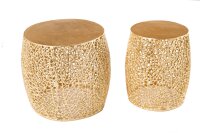 Table basse set de 2 pi&egrave;ces en m&eacute;tal...