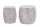 Table basse set de 2 pièces en métal argenté fait main