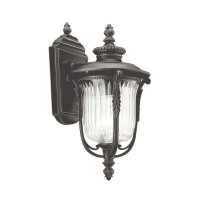 Applique extérieure Bronze IP44 Verre strié...