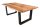 Table basse en acacia et métal, bord en forme darbre 120 x 60 cm
