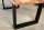 Table basse en acacia et métal, bord en forme darbre 120 x 60 cm