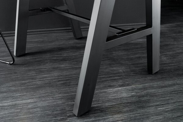 Table de bar bois dacacia métal 120 x 83 cm H : 106 cm