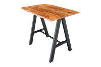 Table de bar bois dacacia métal 120 x 83 cm H :...