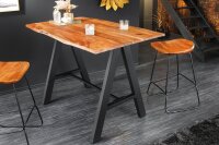 Table de bar bois dacacia métal 120 x 83 cm H :...