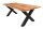 Table basse 120 x 60 cm bord darbre x -pieds Industrial