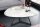 Table basse céramique verre dur métal en blanc noir 90x75 cm