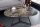 Table basse céramique verre dur métal taupe noir 90x75 cm