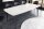 Table de salle à manger céramique métal blanc marbre noir 180x90 cm