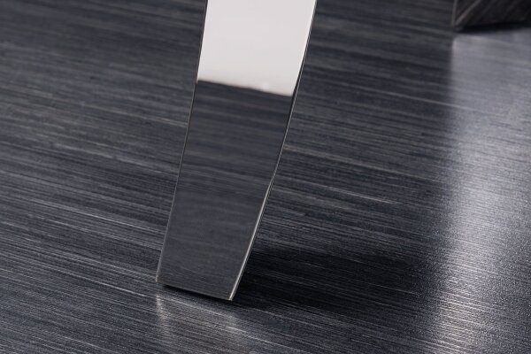Table console en céramique noire argentée 145cm