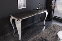 Table console en céramique noire argentée...