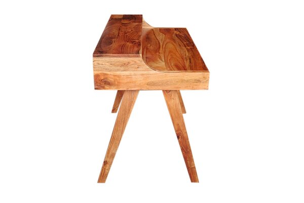 Bureau avec tiroir en bois dacacia naturel 100x84 cm