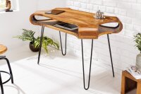Bureau bois de sheesham métal 120 x 78 cm
