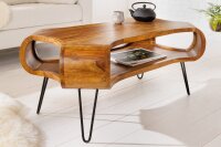 Table basse en bois de sheesham et métal 100 x 55 cm