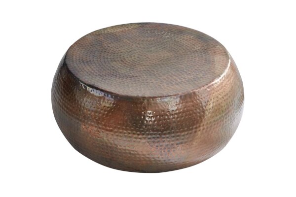Table basse ronde Ø 80 cm Métal en cuivre fait main