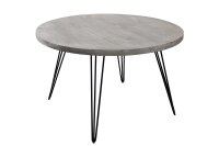 Table de salle &agrave; manger ronde &Oslash; 120 cm Gris...
