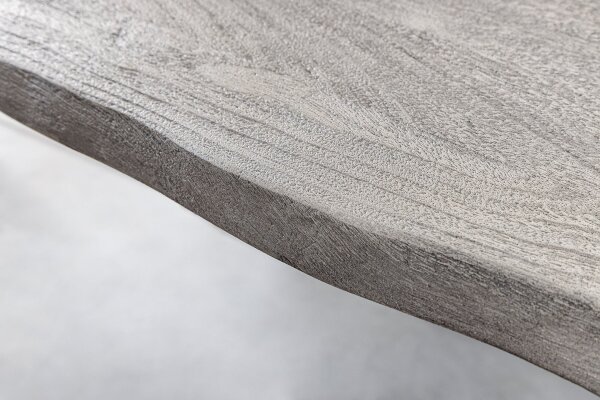 Table de salle à manger en bois dacacia métal gris noir 140x80 cm