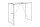 Table de bar aspect marbre noir 120 x 60 cm métal MDF