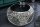 Table basse métal verre trempé argent 74x74 cm artisanale