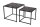 Set de 2 tables dappoint en anthracite noir