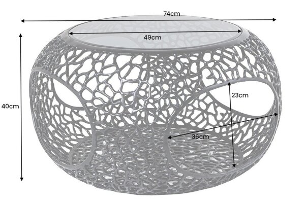 Table basse métal verre trempé noir 74x74 cm artisanale