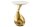 Table dappoint en marbre métal blanc or 36x36 cm artisanale