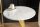 Table dappoint en marbre métal blanc or 36x36 cm artisanale
