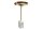 Table dappoint en marbre métal blanc or 30x30 cm artisanale