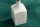 Table dappoint en marbre métal blanc or 30x30 cm artisanale