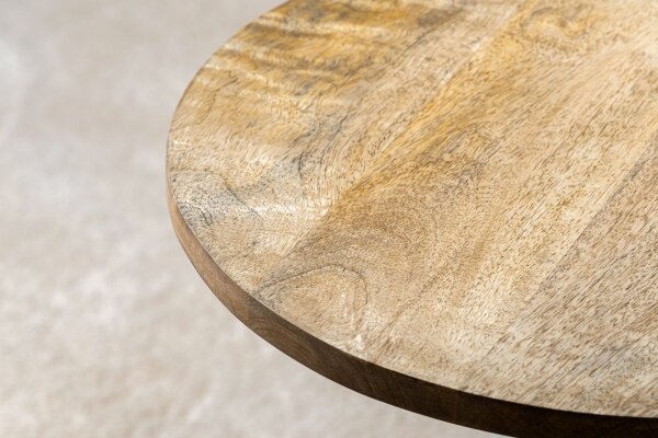 Table dappoint Mango Bois Marbre Métal Travail manuel Ø 33 cm
