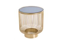 Table dappoint or noir ronde &Oslash; 41 cm verre...