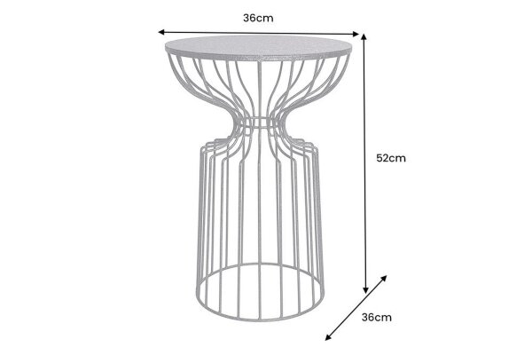 Table dappoint fer en noir 36x36 cm travail manuel