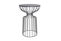 Table dappoint fer en noir 36x36 cm travail manuel
