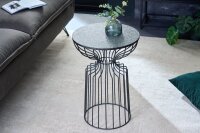 Table dappoint fer en noir 36x36 cm travail manuel