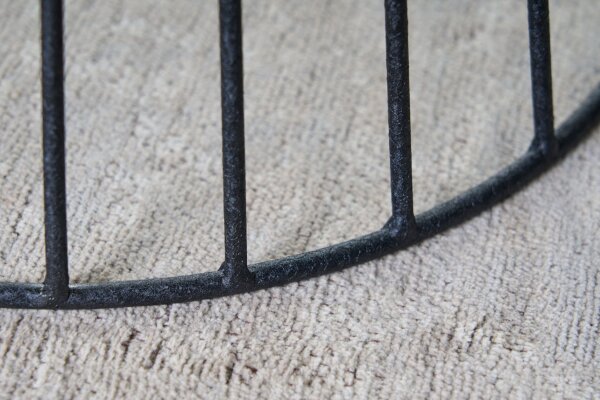 Table dappoint fer en noir 33x33 cm travail manuel