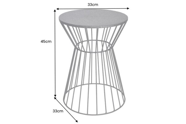 Table dappoint fer en noir 33x33 cm travail manuel