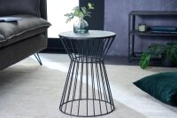 Table dappoint fer en noir 33x33 cm travail manuel