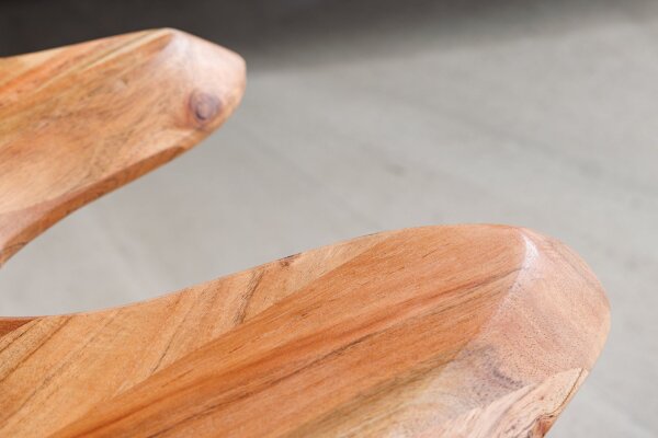 Table basse en bois dacacia métal 100x41 cm (LxlxH) artisanale