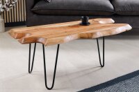 Table basse en bois dacacia métal 100x41 cm...