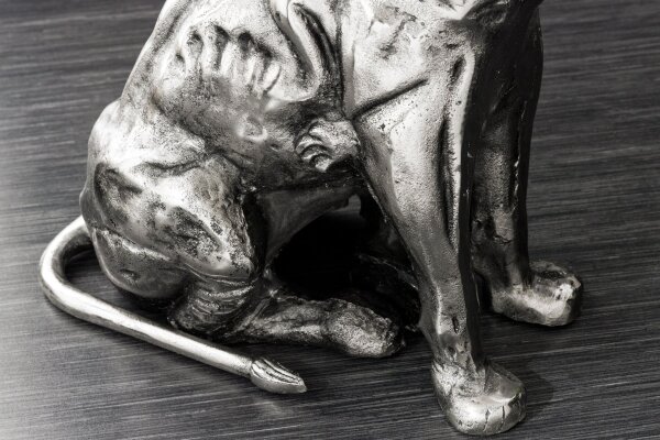 Table dappoint ronde Ø 45 cm travail manuel lion en argent