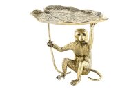 Table dappoint en m&eacute;tal dor&eacute; antique 55x50...