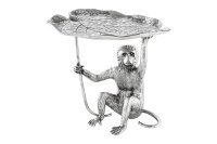 Table dappoint en m&eacute;tal argent&eacute; 55x50 cm...