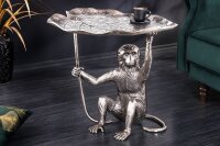 Table dappoint en métal argenté 55x50 cm...
